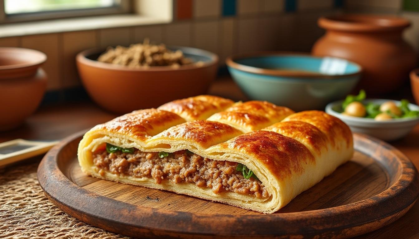 découvrez la recette tunisienne de la brick au thon au four, une savoureuse préparation à base de feuilles de brick croustillantes, garnie de thon et cuite au four pour un repas facile et gourmand.