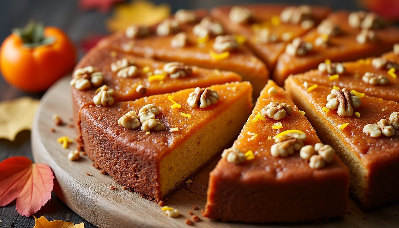 découvrez la recette secrète du gâteau au kaki, un dessert original et savoureux qui étonnera vos invités à coup sûr ! facile à préparer, ce gâteau doux et fondant met en valeur la saveur unique du kaki. essayez-le vite !