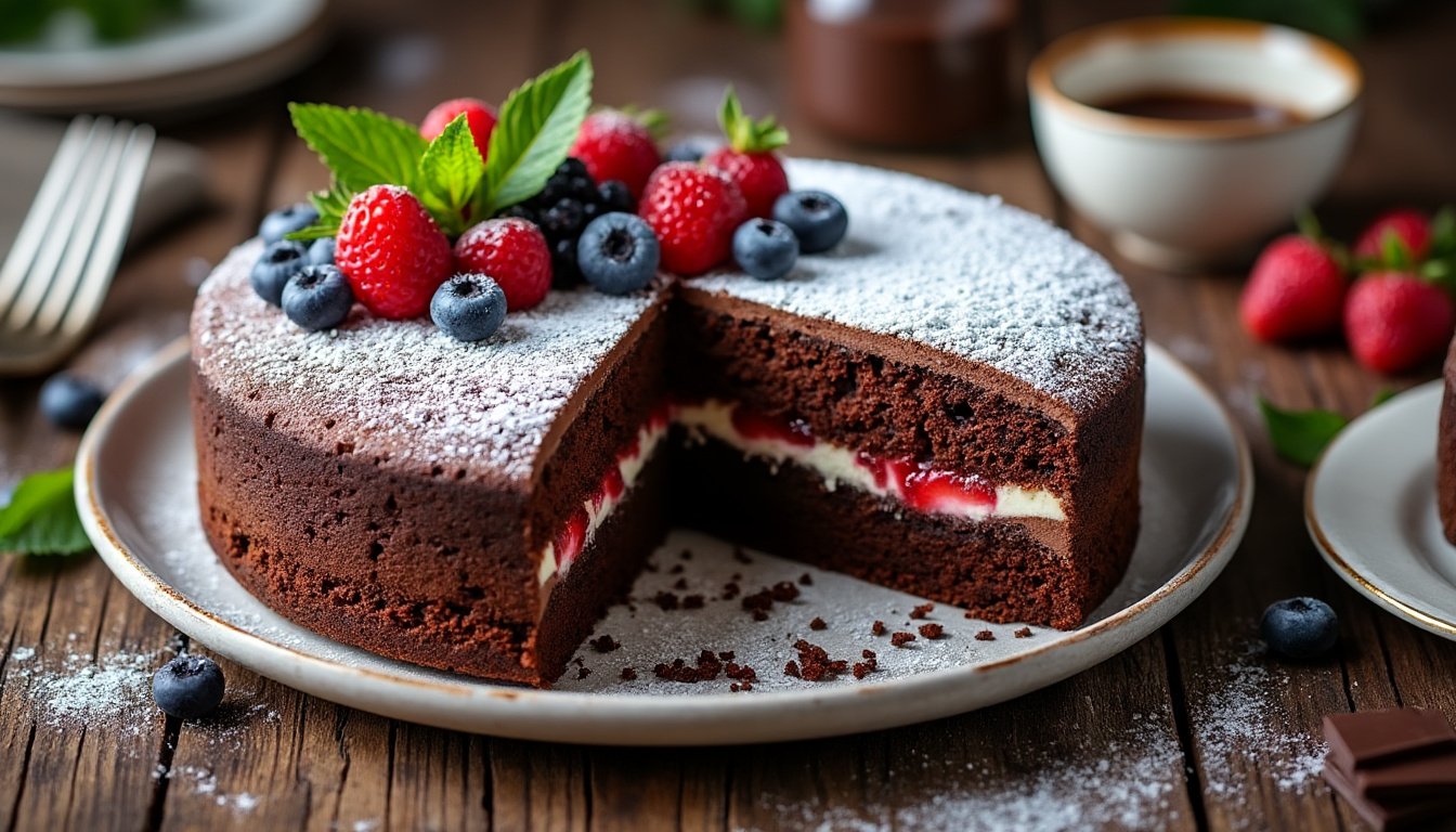 découvrez une recette gourmande de gâteau moelleux à la farine de châtaigne et au chocolat, idéale pour les amateurs de douceurs sans gluten. facile à réaliser et irrésistiblement fondant, ce dessert ravira vos papilles !