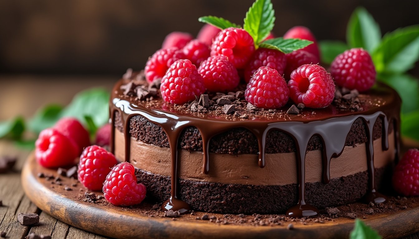 découvrez notre recette gourmande de gâteau chocolat framboise, digne du meilleur pâtissier : un dessert moelleux, riche en chocolat et fruité à souhait, pour épater vos invités à tous les coups !